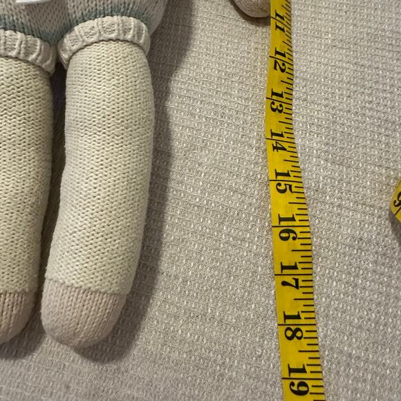 Cuddle + Kind Hand-Knit Lamb Doll | Crochet Stuffed Animal | Baby Girl Gift - Picture 8 of 9